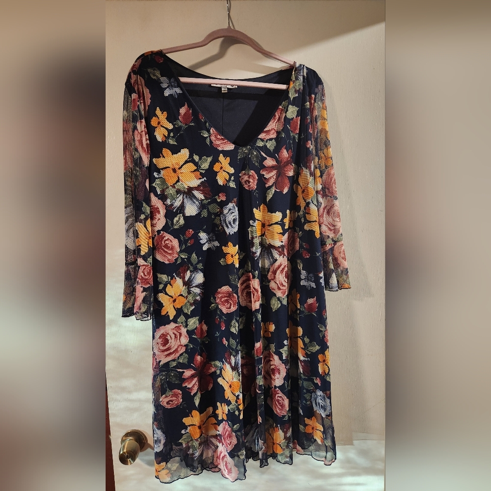 💐Floral V-Neck Dress, Fully Lined A-line